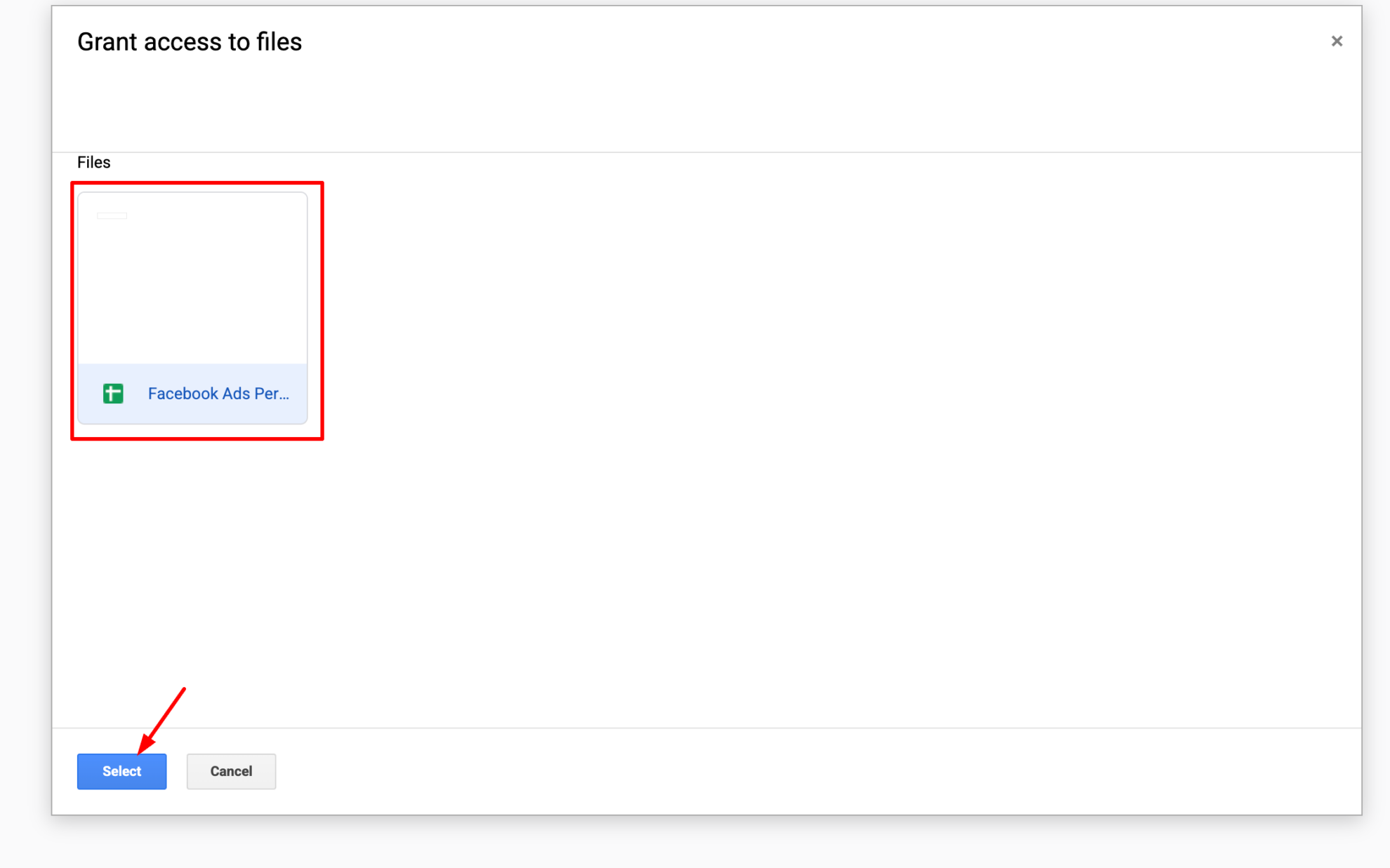 grant access to google sheets file windsor