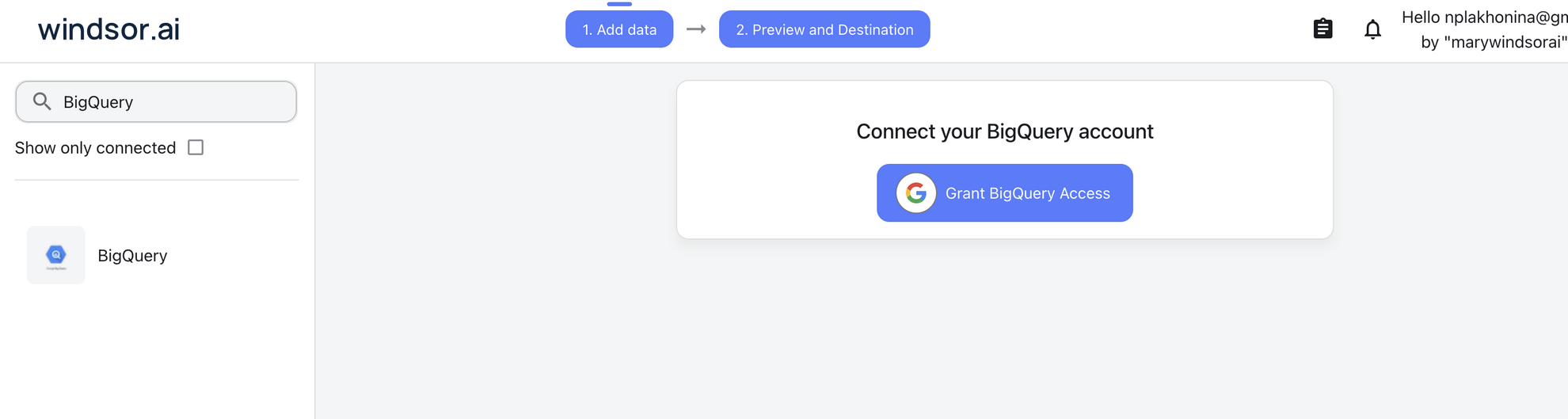 BigQuery data source