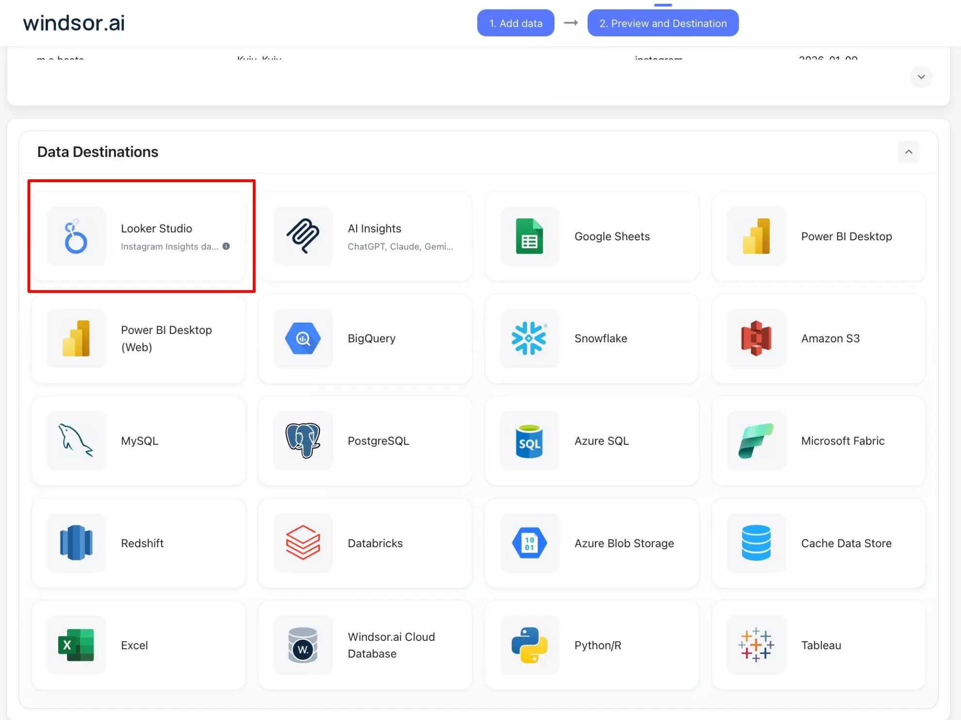 looker studio destination windsor