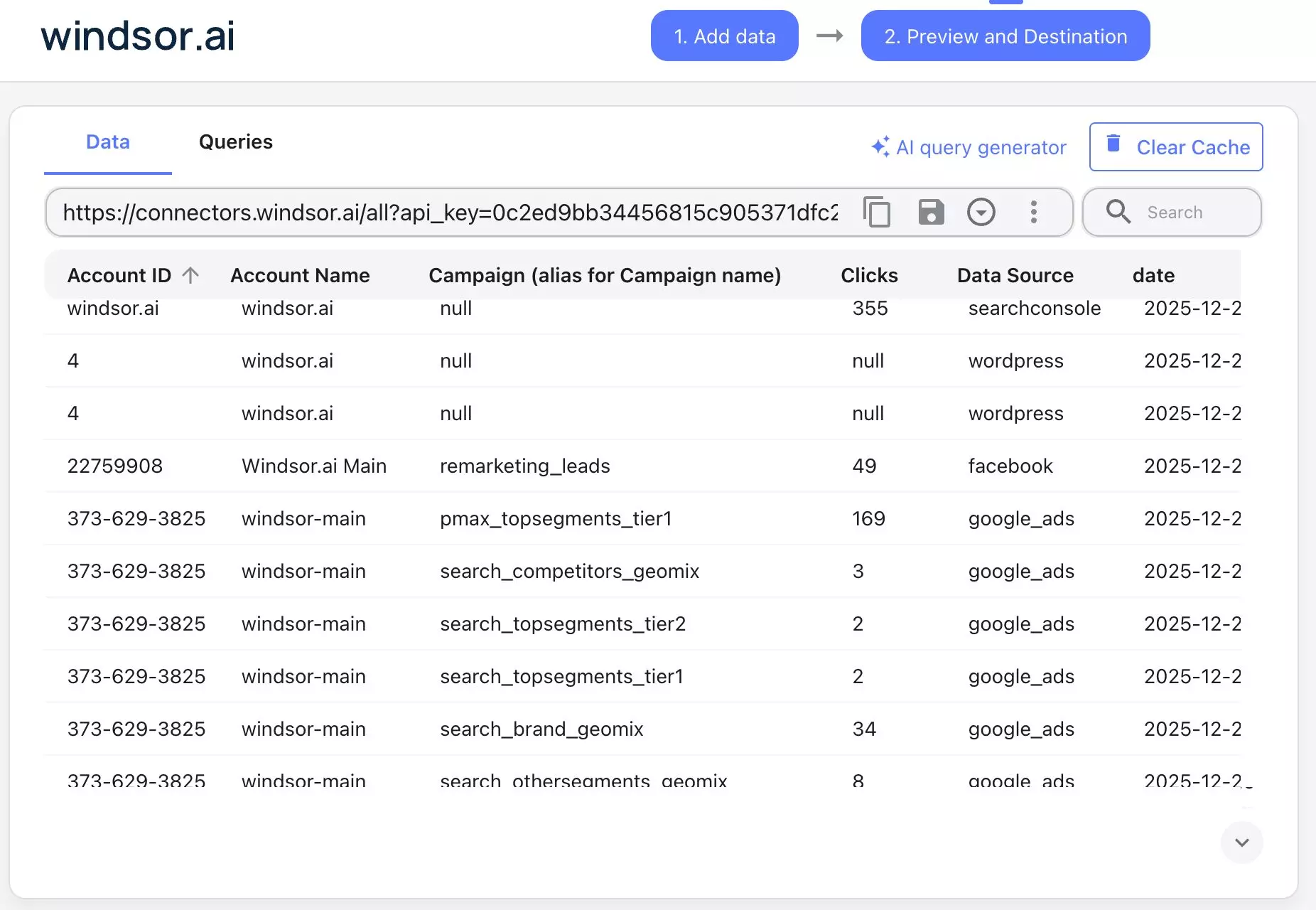 preview data windsor