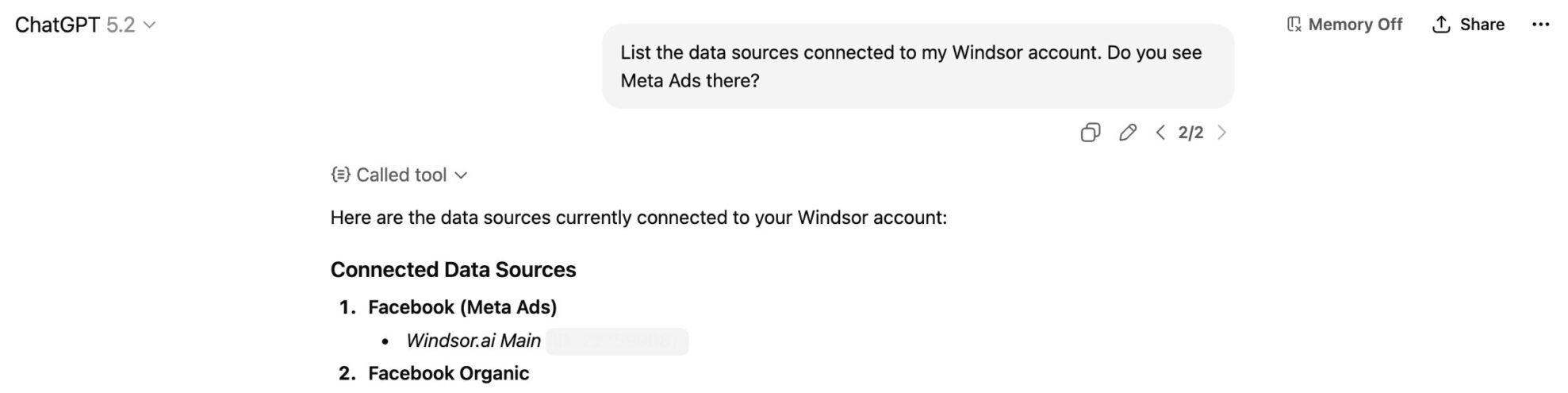 facebook ads data in chatgpt