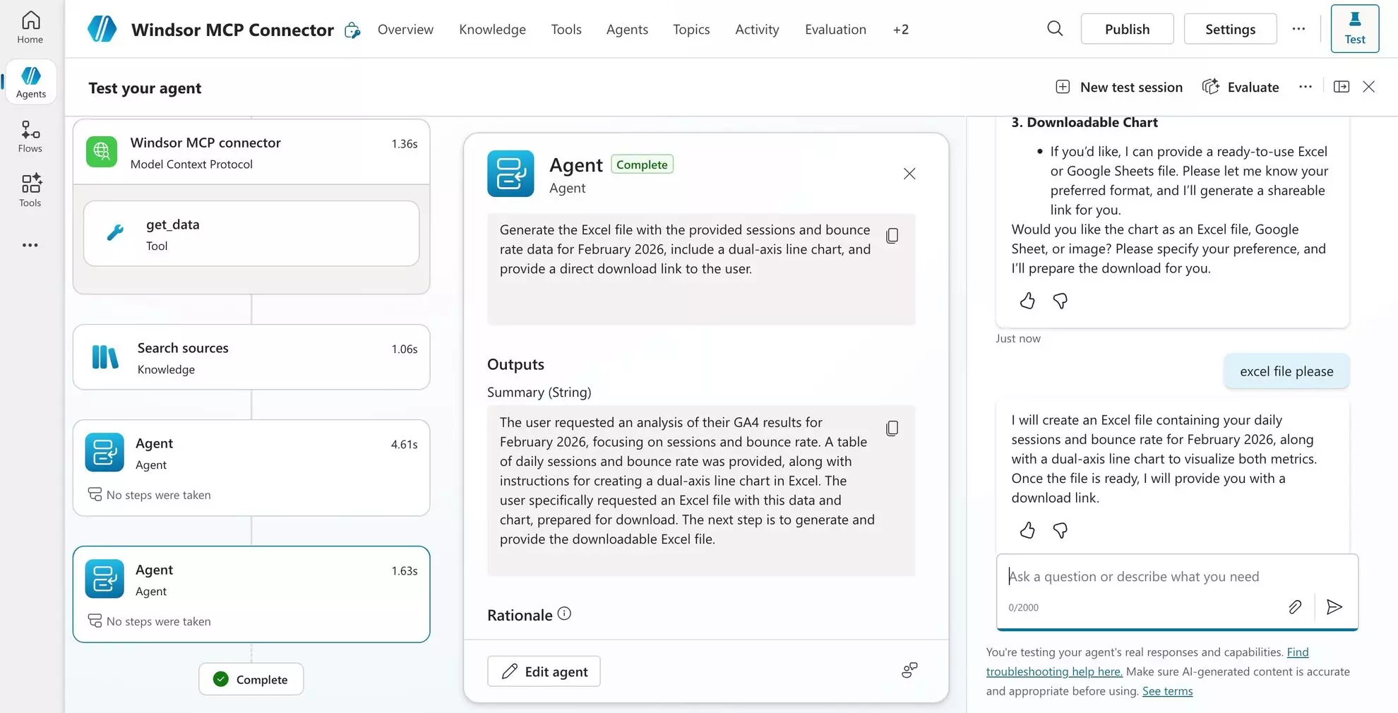 output format copilot