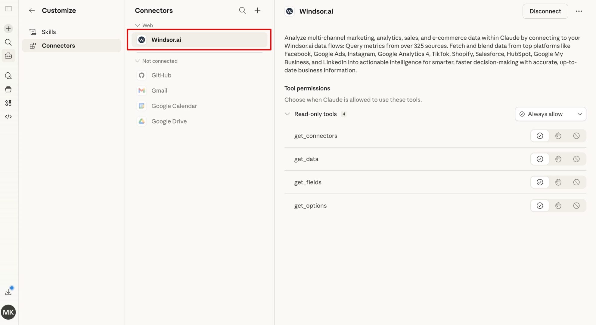 windsor mcp for claude