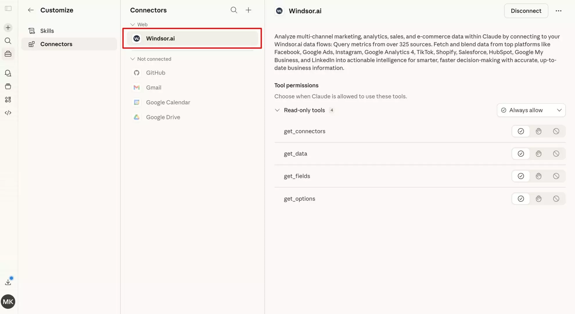 windsor mcp for claude