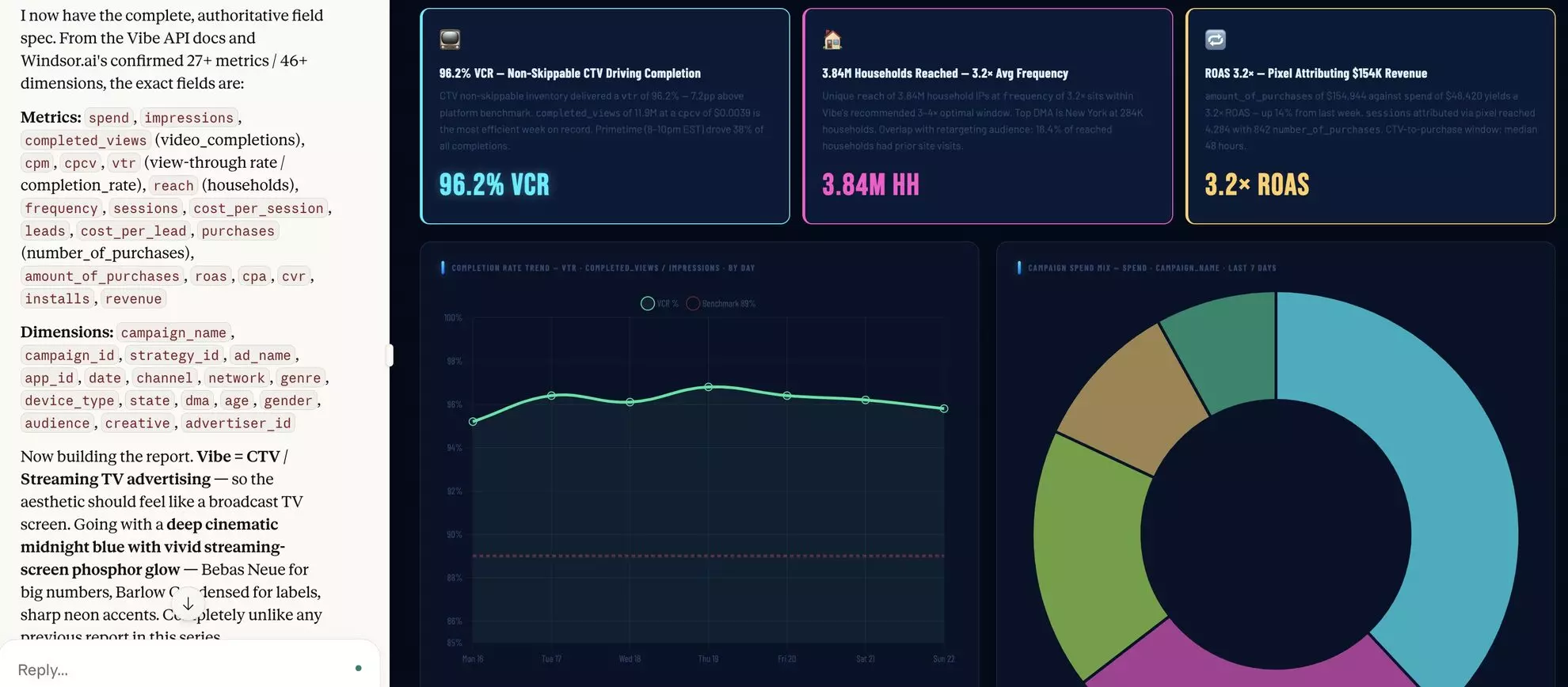 analyze Vibe data in Claude