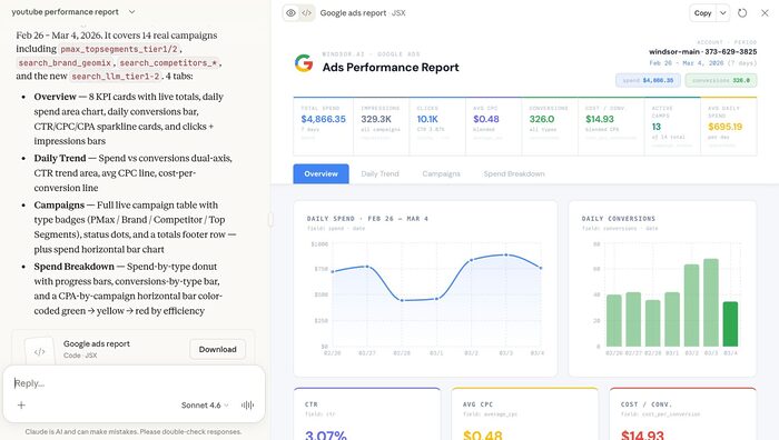 How to Connect Google Ads to Claude in 60 Seconds (AI Analysis ...