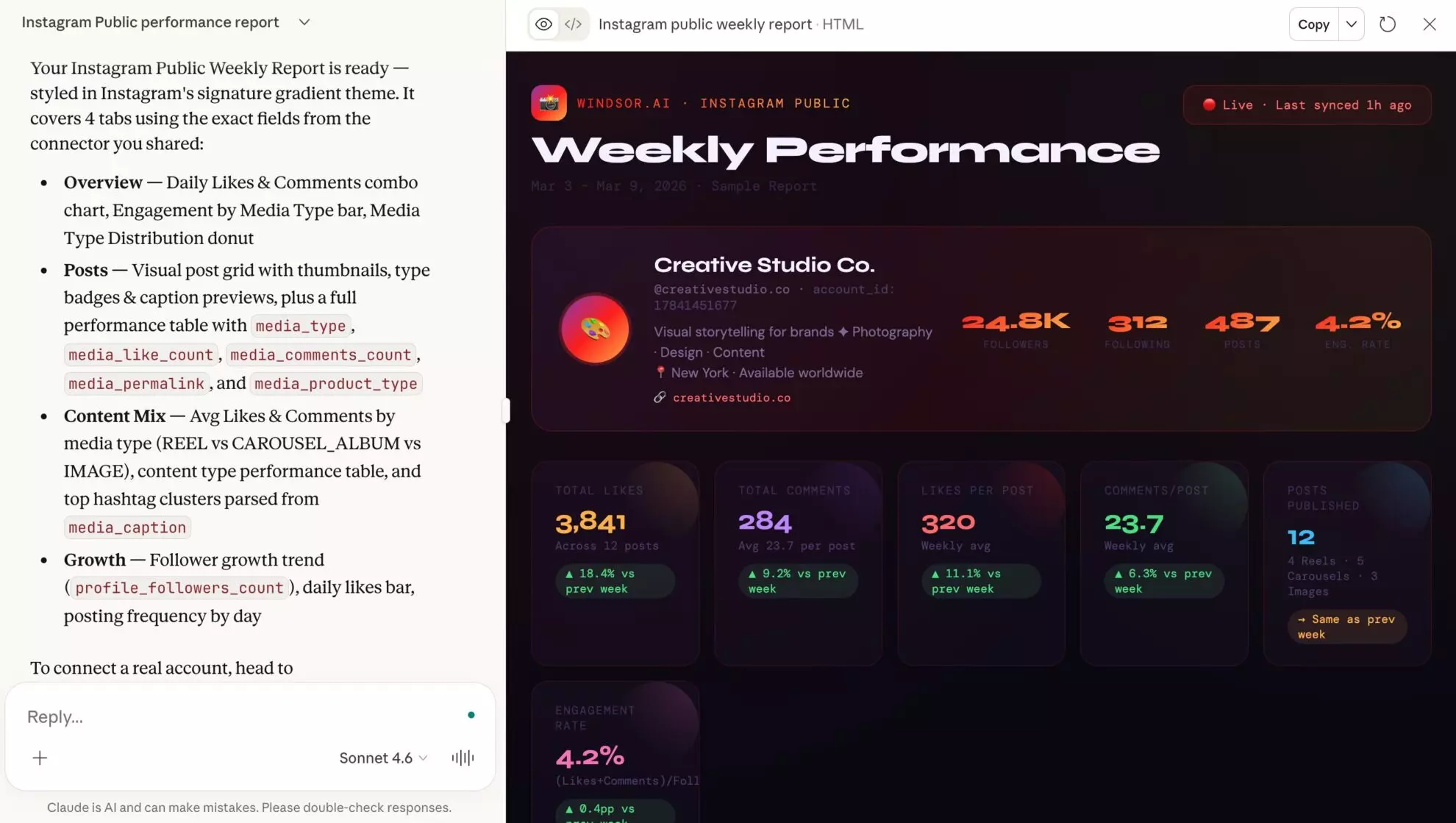 instagram public report in claude windsor