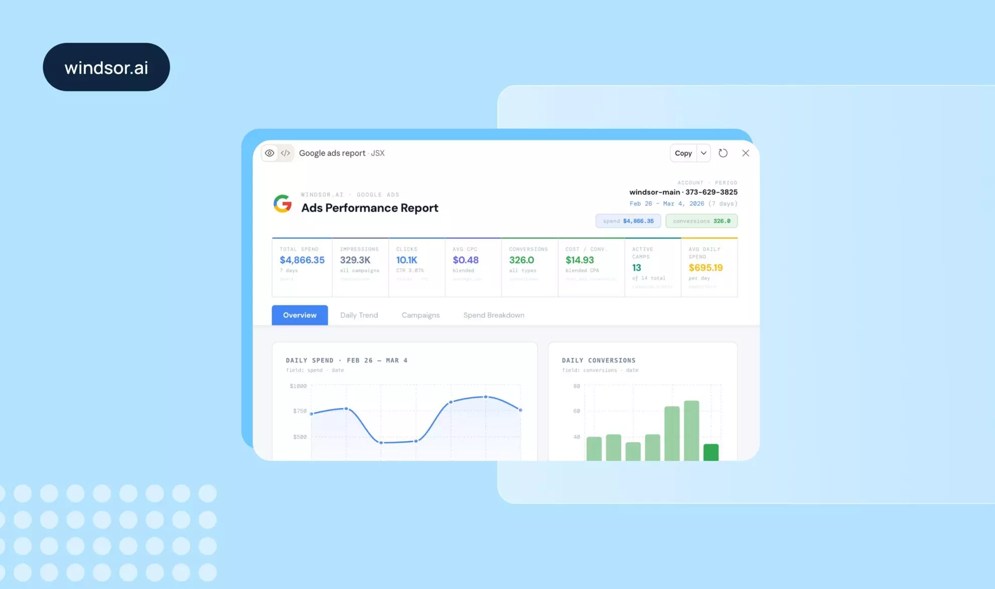 marketing analytics in claude windsor mcp