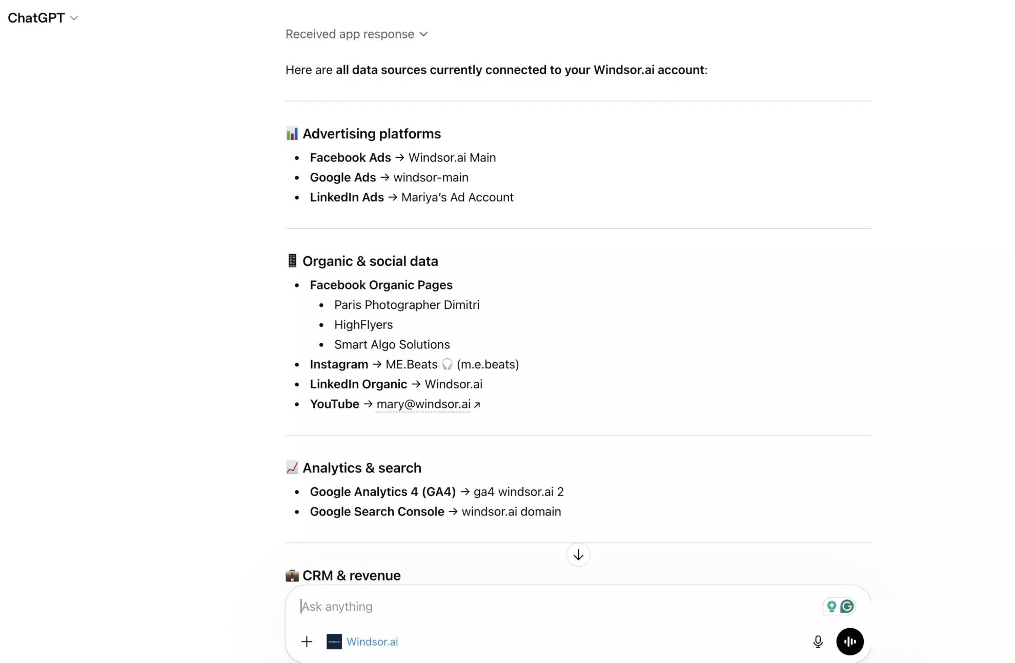 windsor connector for chatgpt