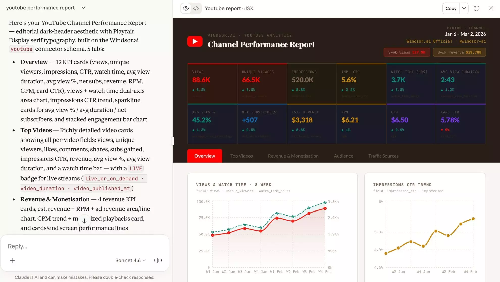 youtube report in claude windsor