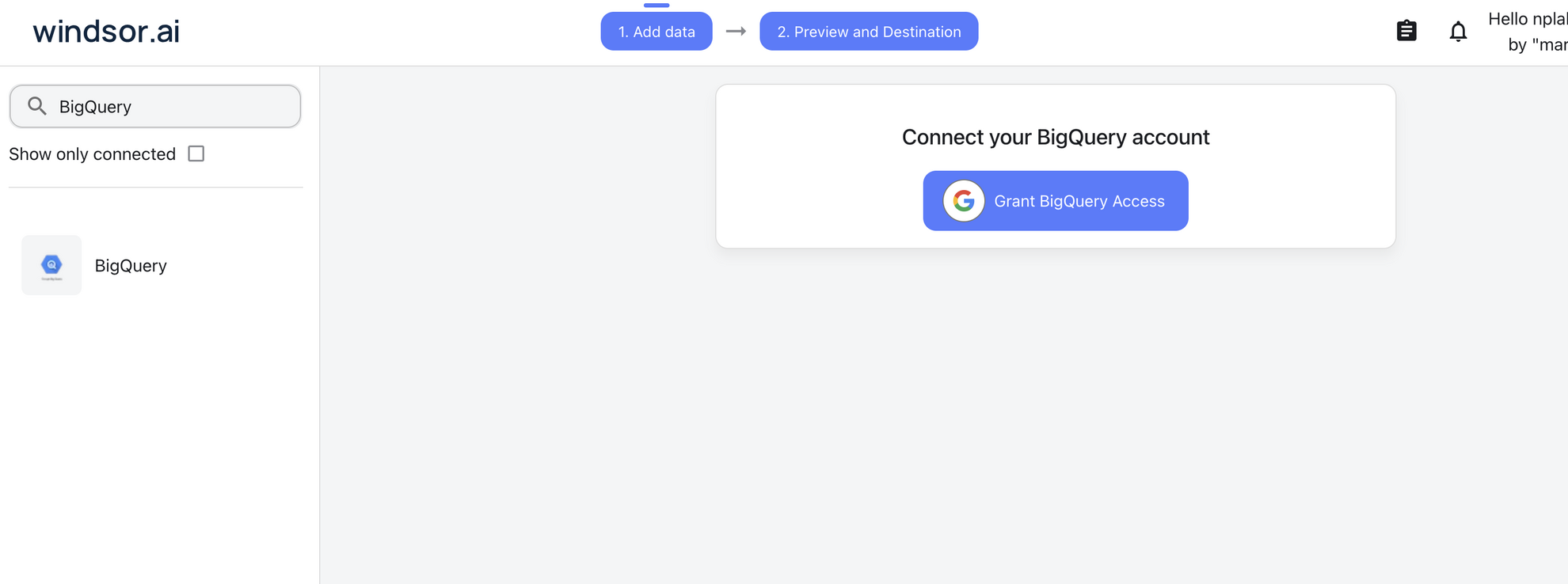 BigQuery data source