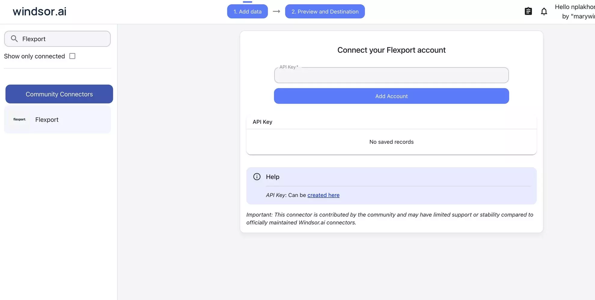 Flexport data source