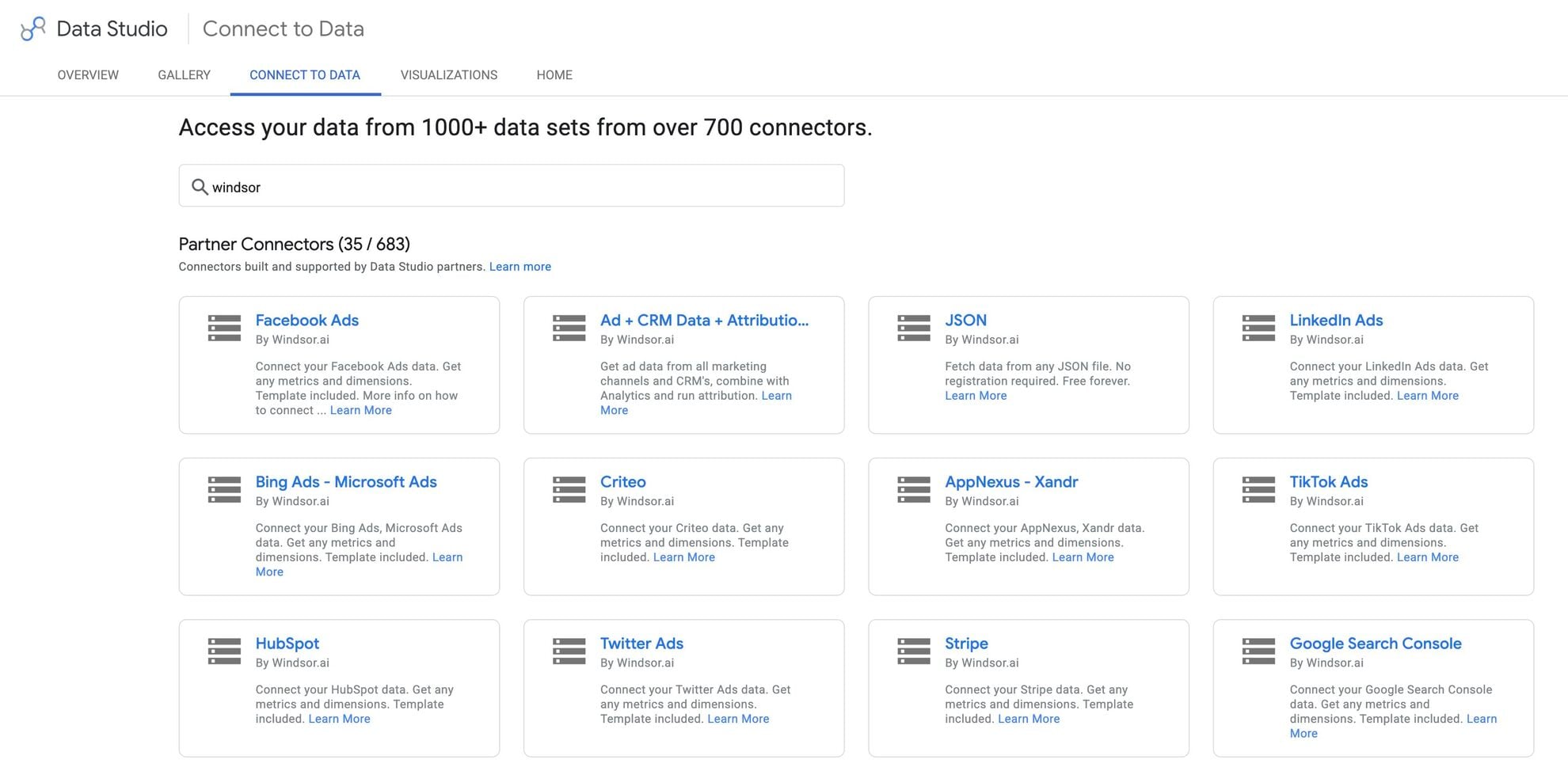 data studio connectors