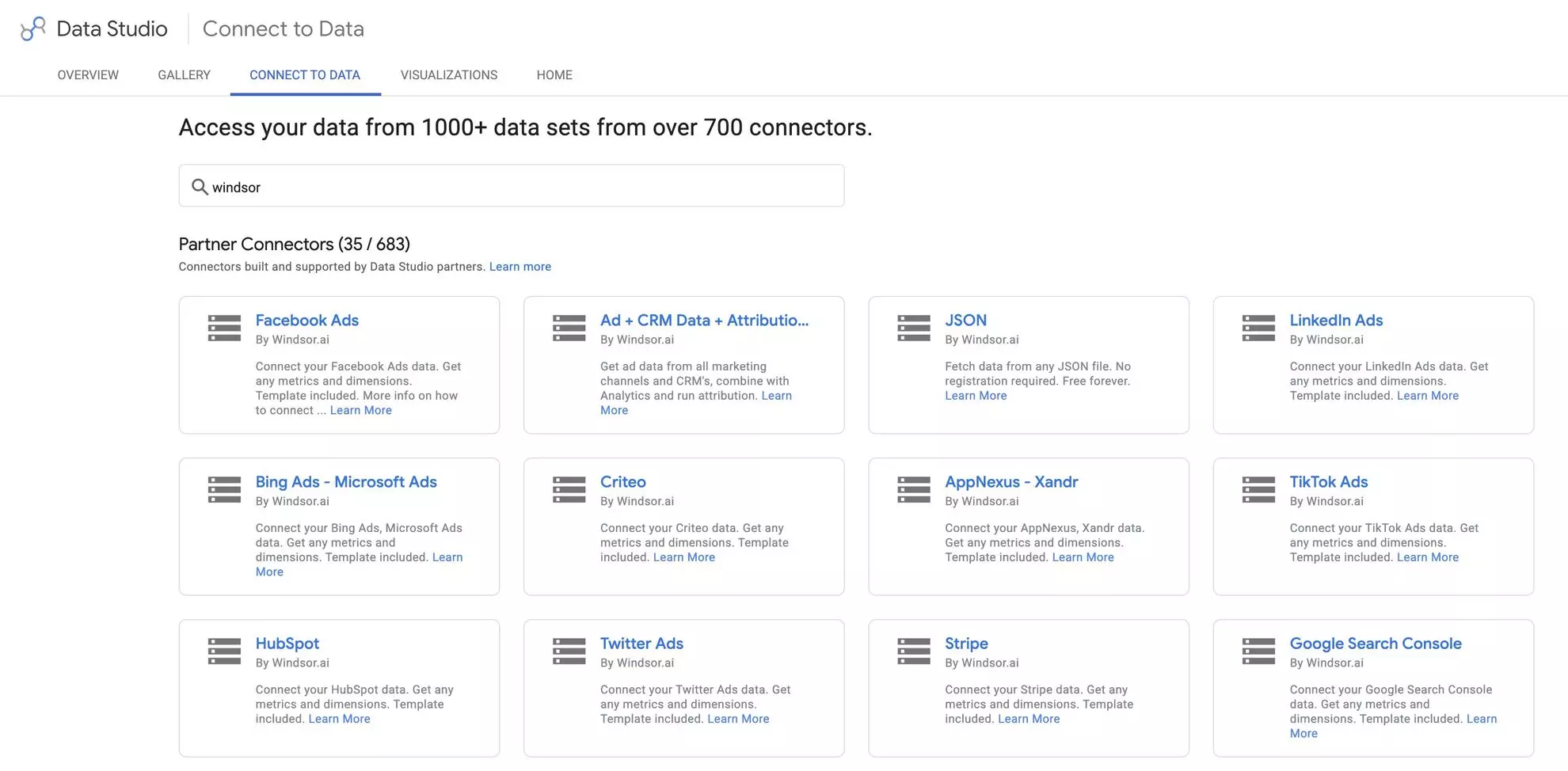 data studio connectors