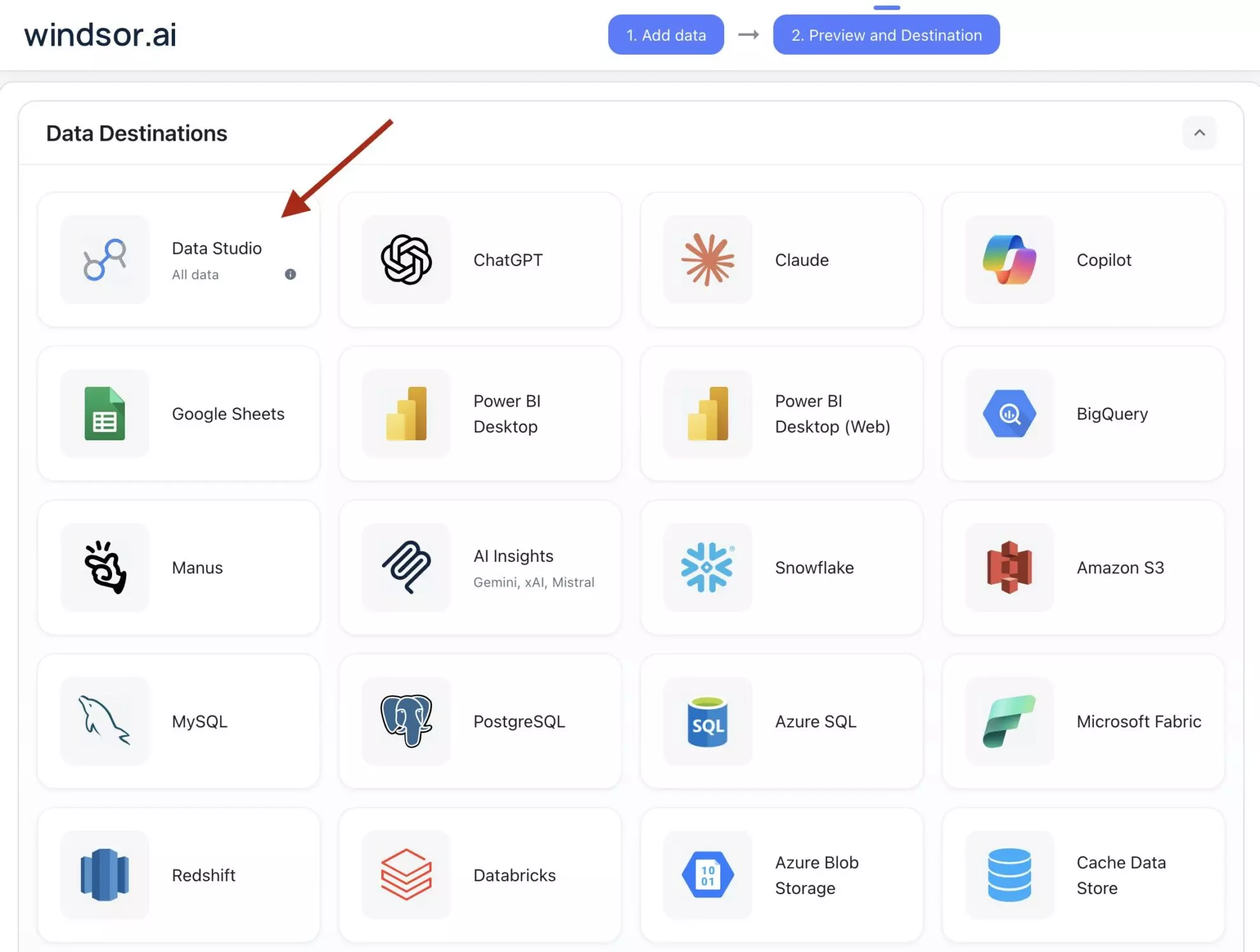 data studio destination windsor