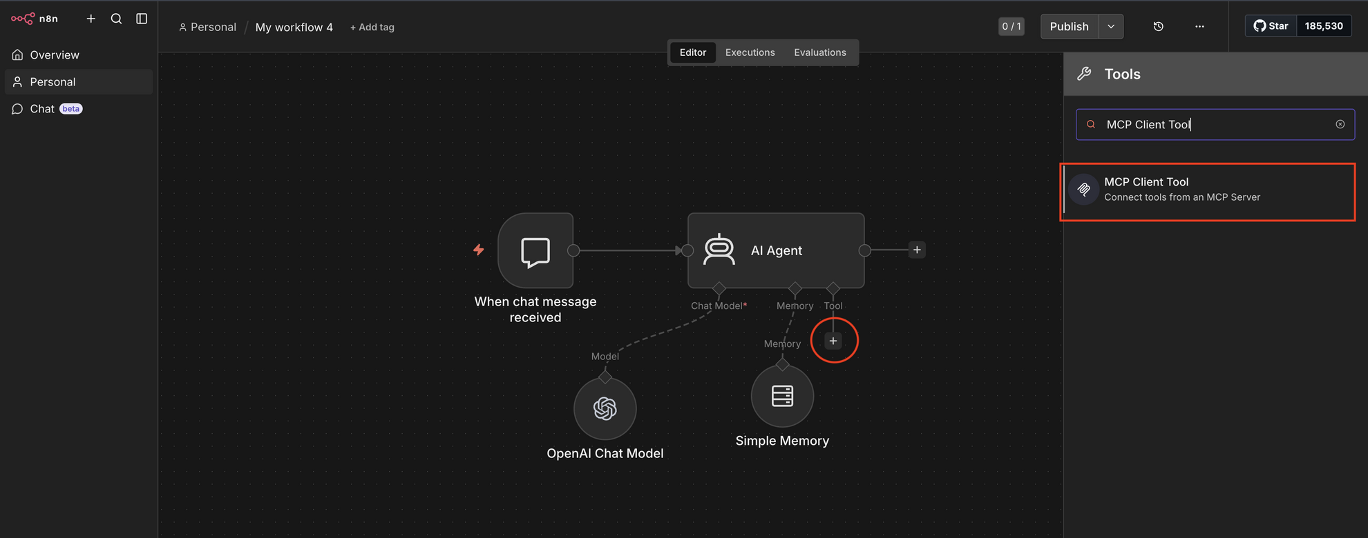 add mcp client tool in n8n