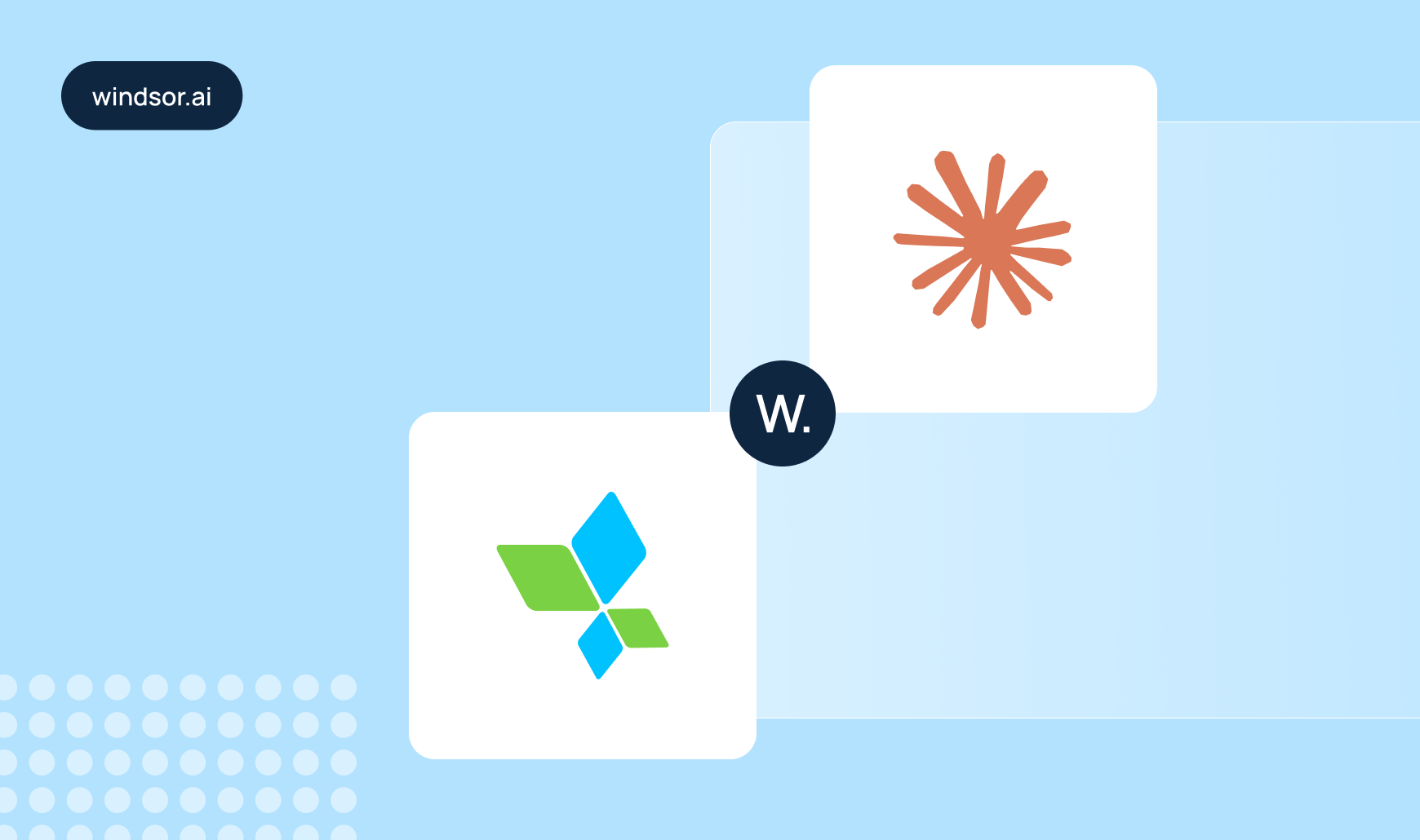 AppsFlyer and Claude logos on a Windsor.ai connector cover
