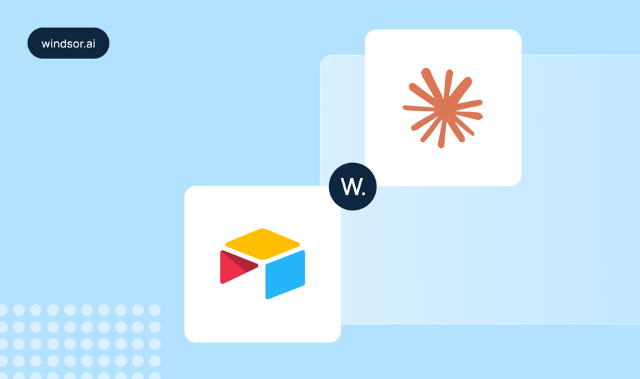 Airtable and Claude logos on a Windsor.ai connector cover