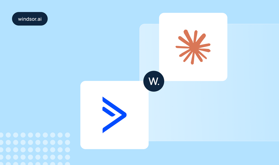 ActiveCampaign and Claude logos on a Windsor.ai connector cover