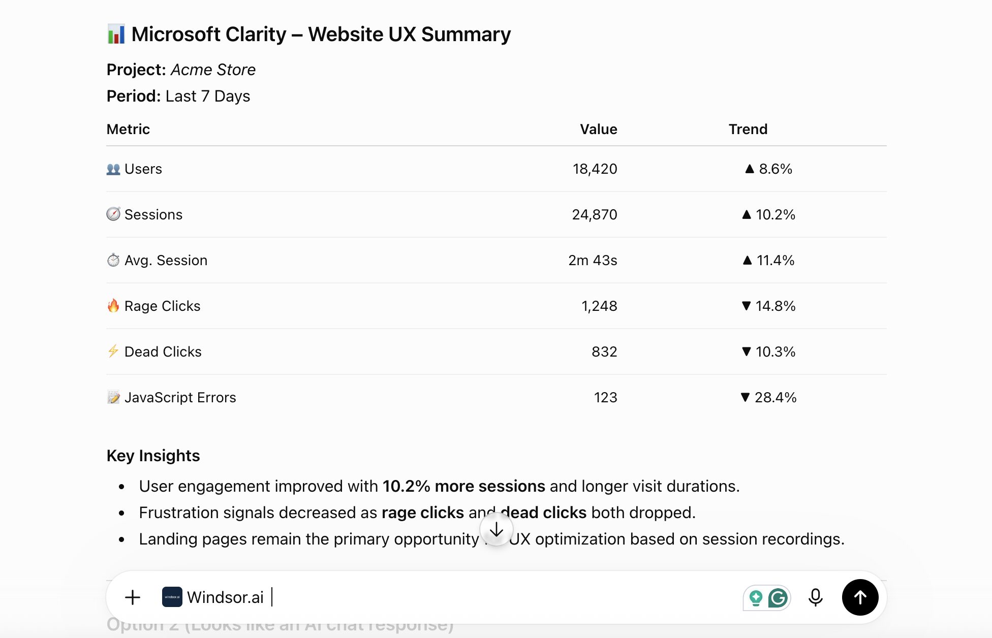 Microsoft Clarity overview in chatgpt