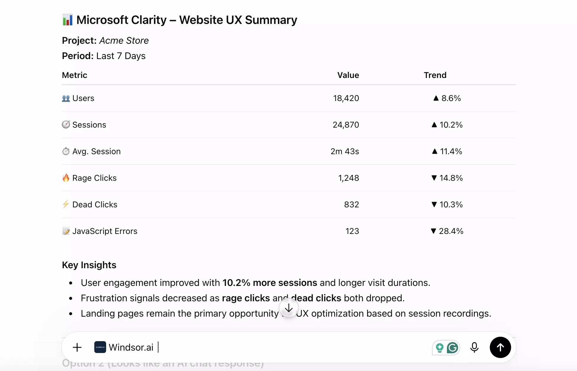 Microsoft Clarity overview in chatgpt