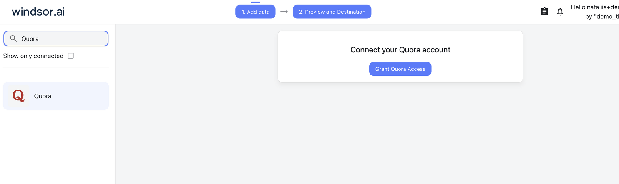 quora ads data source