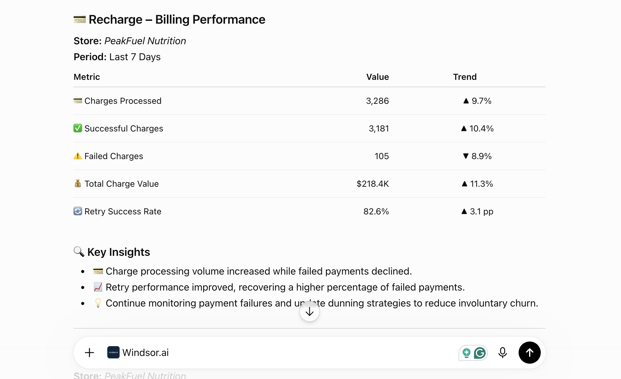 recharge data in chatgpt