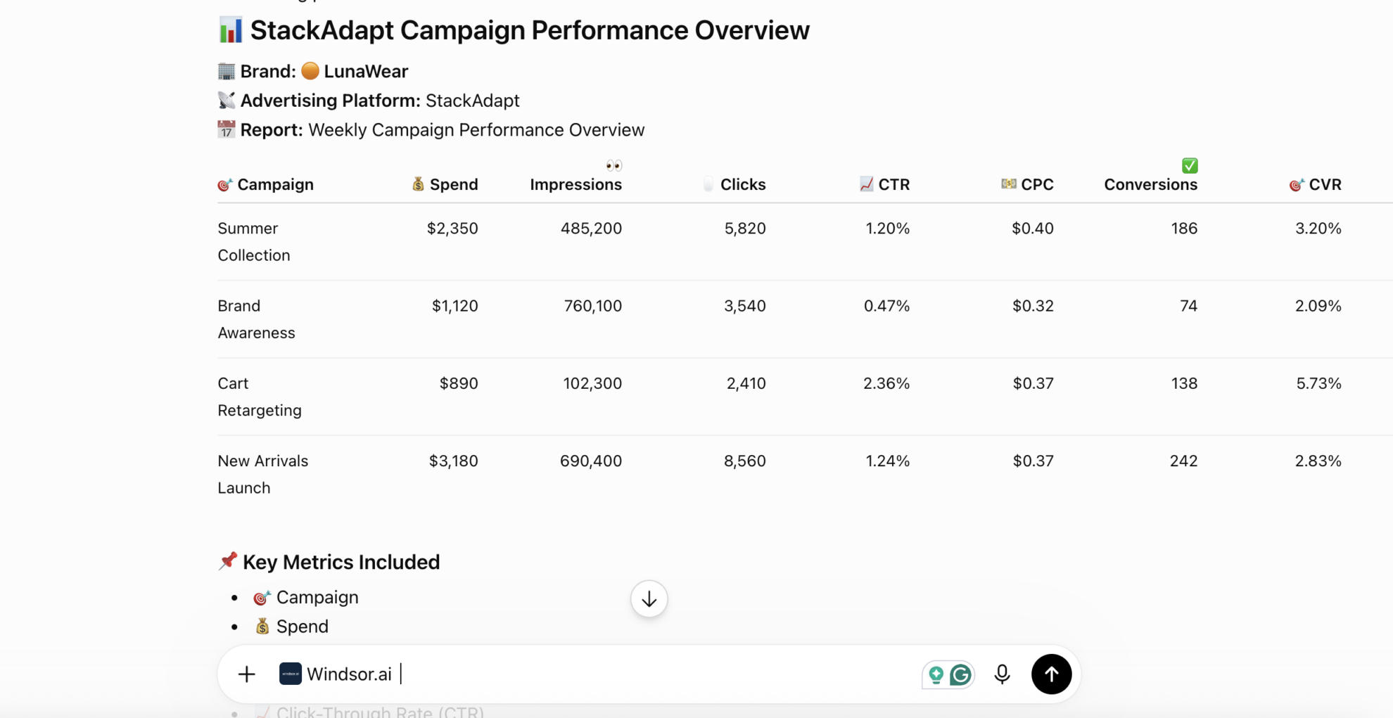 stackadapt data in chatgpt