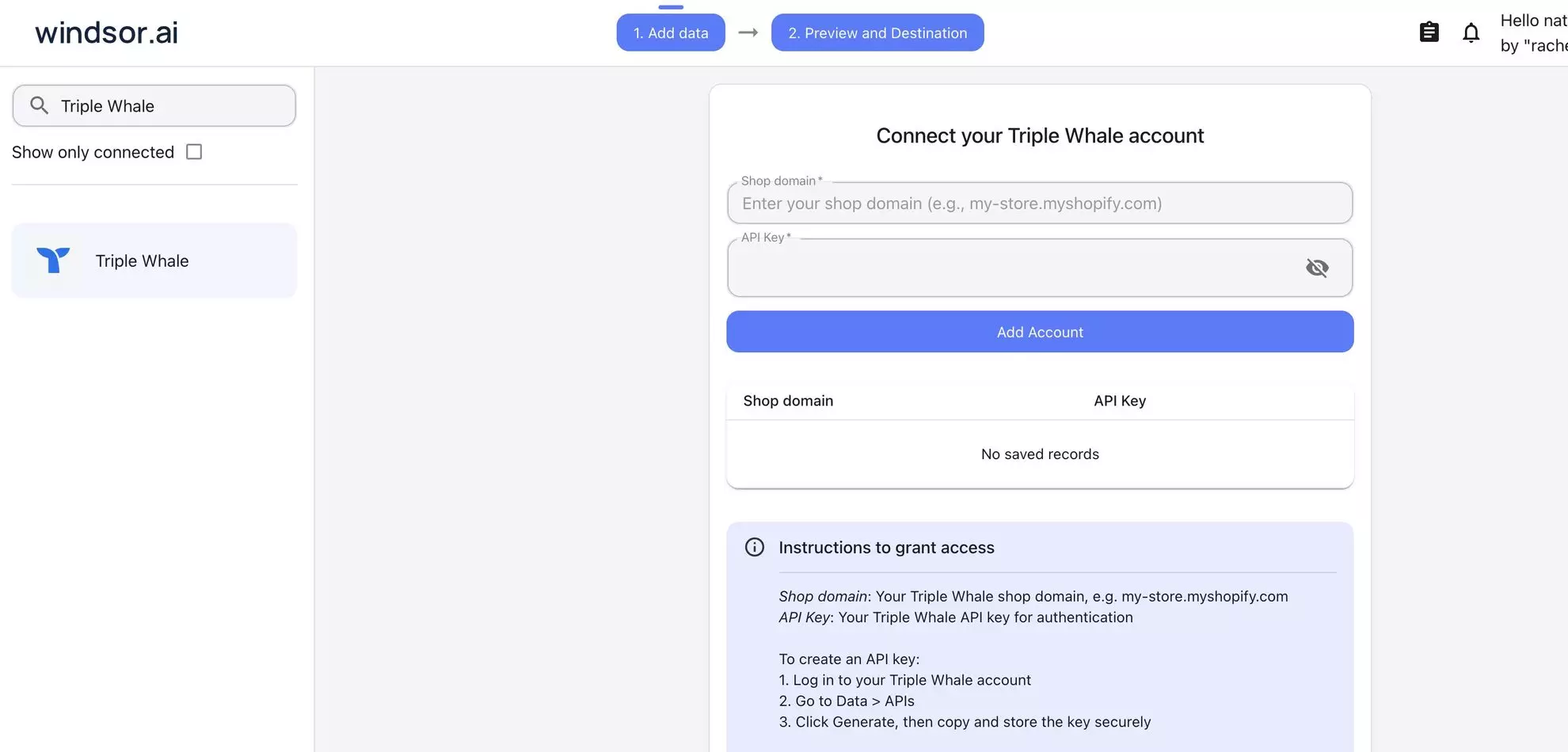 triple whale data source