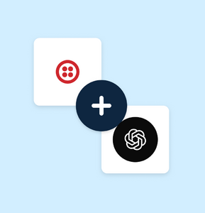 Featured image cover for the Twilio to ChatGPT integration page Connect Twilio to ChatGPT