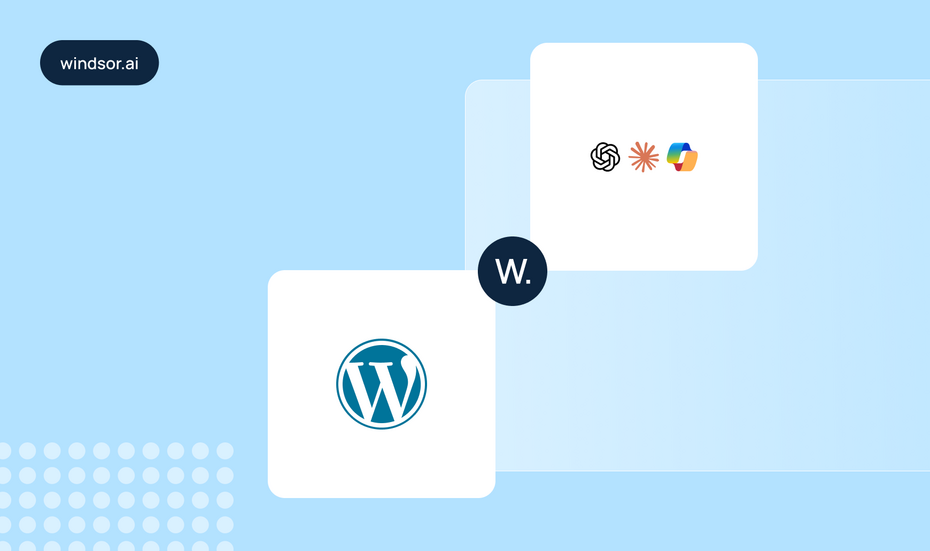 WordPress connected to ChatGPT, Claude, and Copilot via Windsor.ai