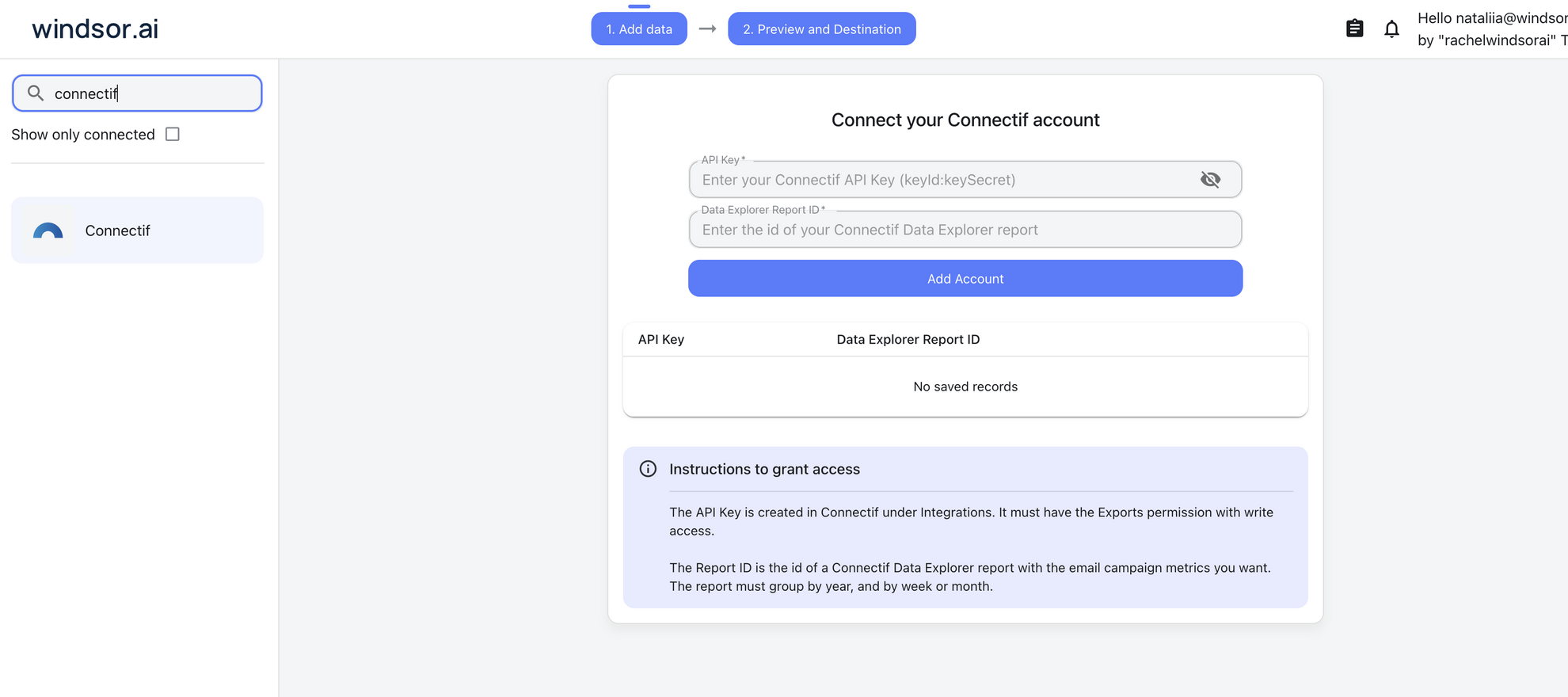 connectif data source