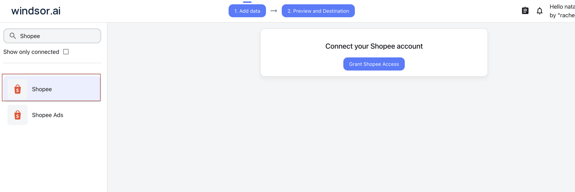 shopee data source windsor